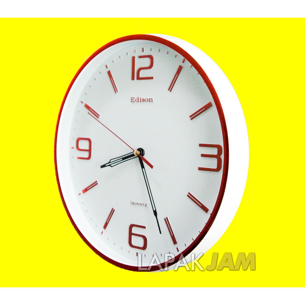 Jam Dinding Dekorasi Rumah Warna Biru Hitam Unik Minimalis Wall Clock EDISON EDW290T