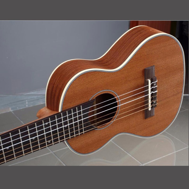 Acouway 28 Inch Gitarlele Elektrik/Akustik Gitalele Gitar Ukulele Senar 6  Sapele Body 18 Fret Klasik Knob Guitalele