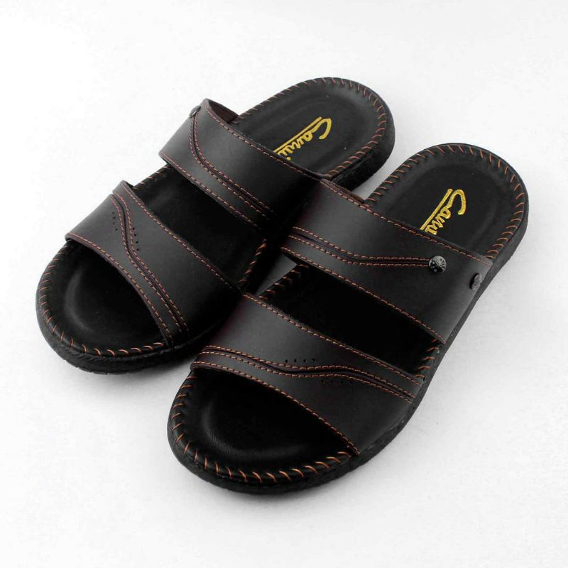 Sandal Selop Pria Casual Kulit Slop Slide Terlaris