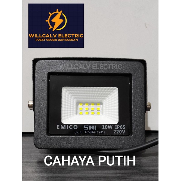 LAMPU SOROT LED KAP HALOGEN LED 10W 10WATT 10 W CAHAYA PUTIH