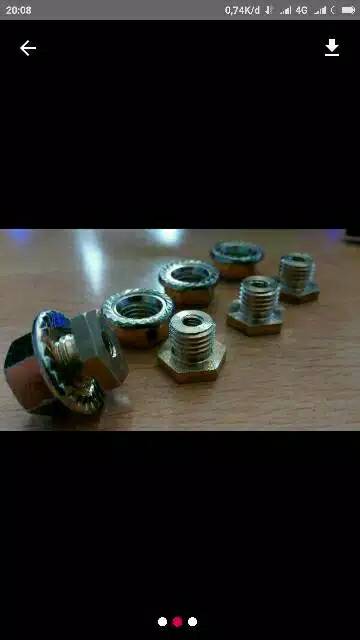 Baut anti jebol + Mur Nmax 1set isi 4 bji