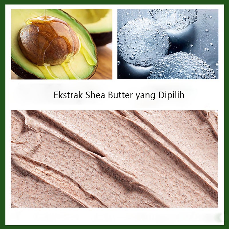 Scrub Cream Eksfoliasi Scrub Cream Lulur Tubuh 250g Formula Lembut &amp; Ringan Menyeimbangkan Minyak Melembutkan Kulit dan Memebuat kulit Halus