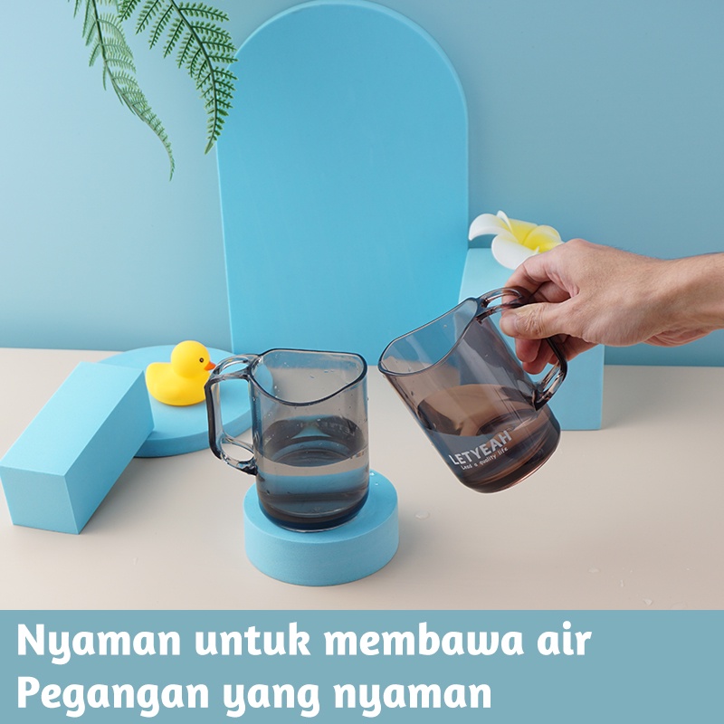 Letyeah &amp; Anantagt Gelas minum transparan bpa free/Tempat Gelas Kumur Odol Sikat Gigi