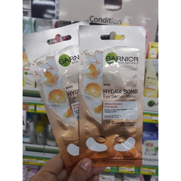garnier brightening eye serum mask hydra bomb