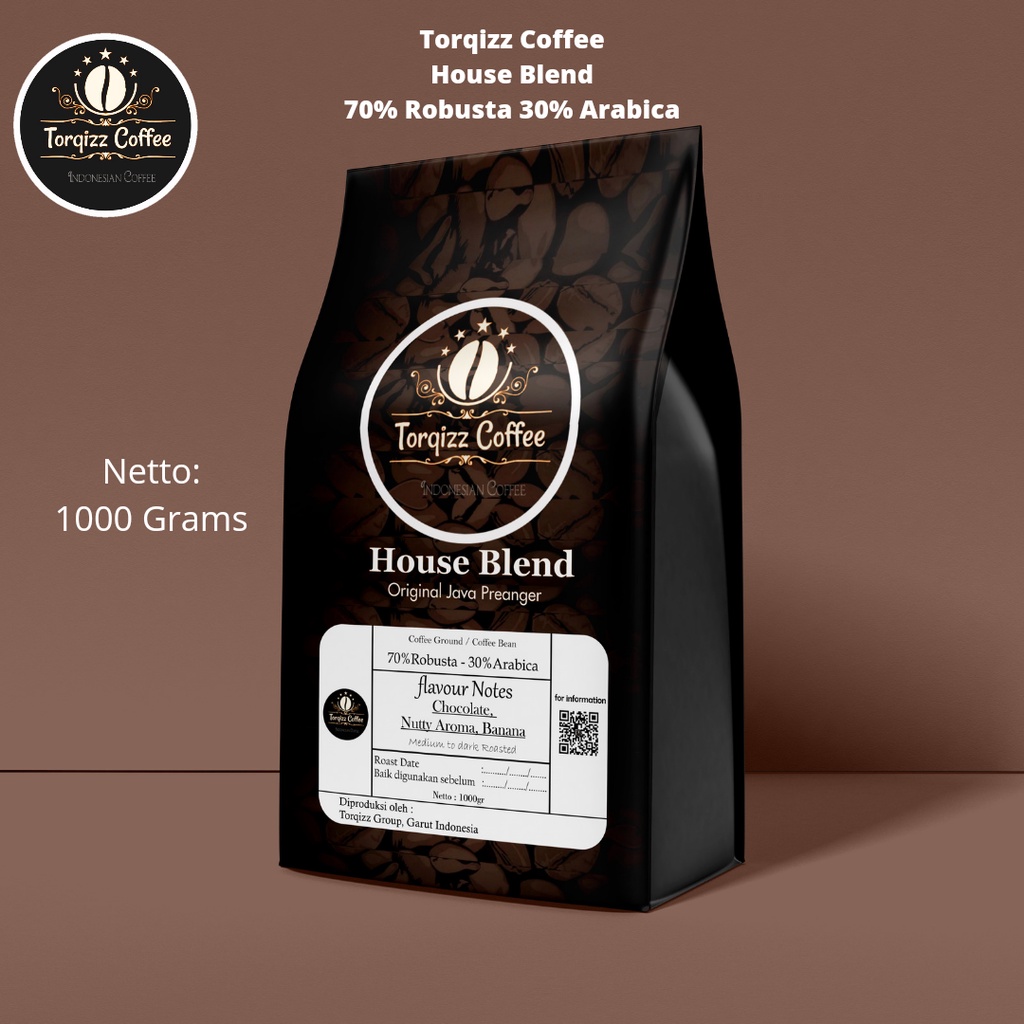 

Kopi House Blend 1kg Torqizz Coffee Roastbean dan bubuk