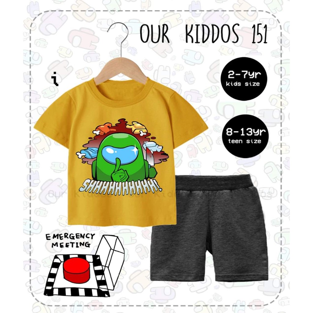 OK151 I Setelan Among Us Coklat