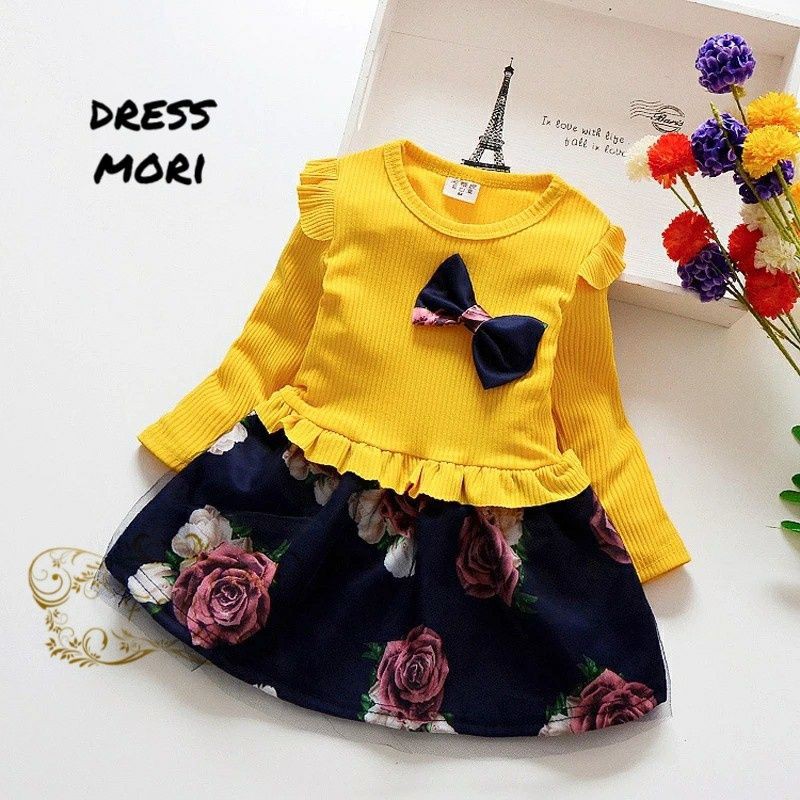 DRESS FASHION KID ANAK MORI,  BABYTERRY, DRESS MAXY, 3 UKURAN