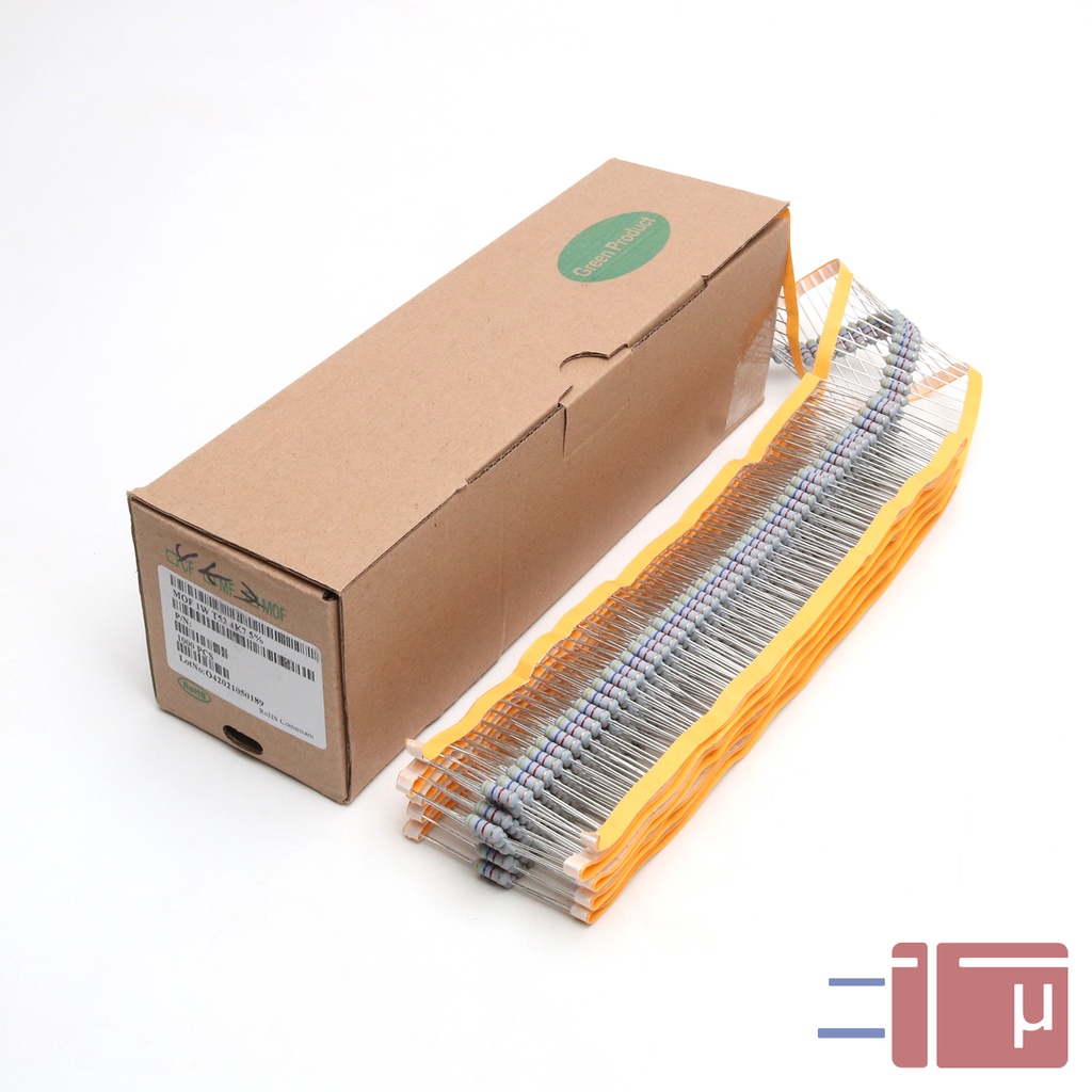 x10 Resistor 4K7 4.7K 1W Metal Oxide 5% Taiwan Kaki Tembaga