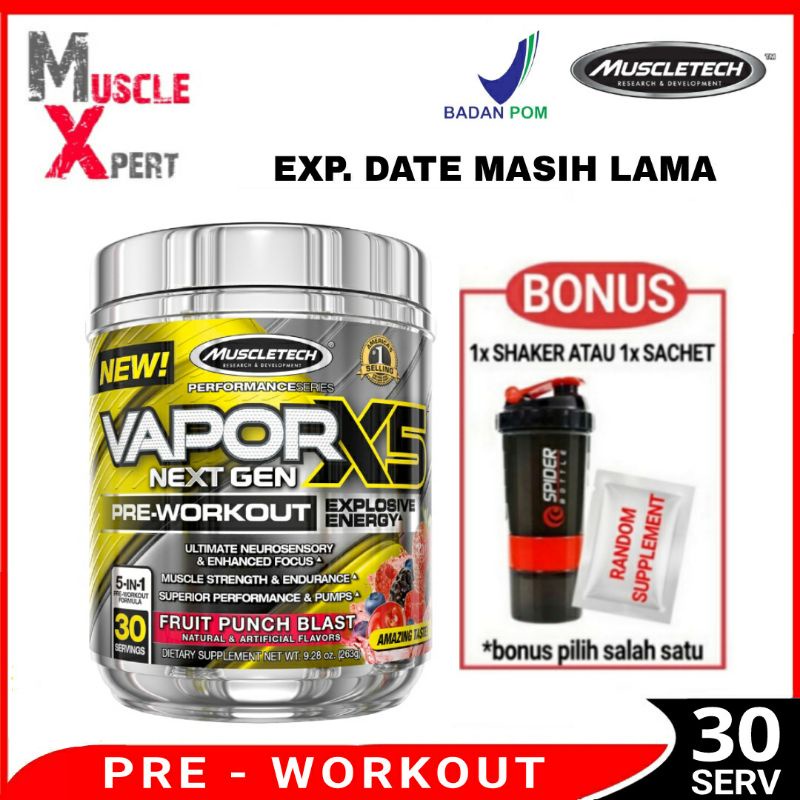Muscletech Vapor X5 30 Serv Pre Workout Muscletech MT VaporX5 Pre Workout BPOM Muscle Tech Vapor X5 