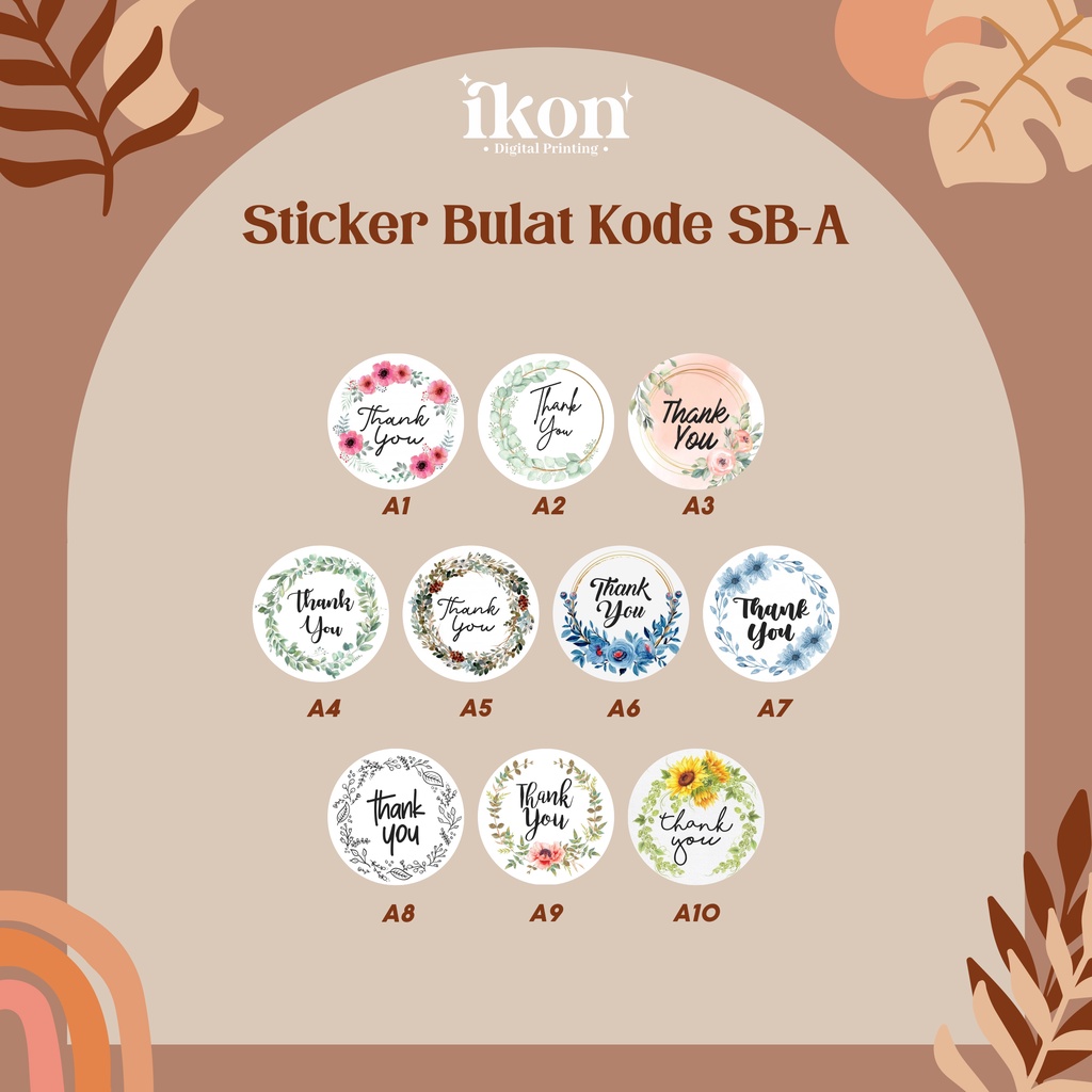 

STICKER BULAT DIAMETER 4CM & 5CM / STICKER BUNDAR / STICKER LINGKARAN / STICKER PACKAGING