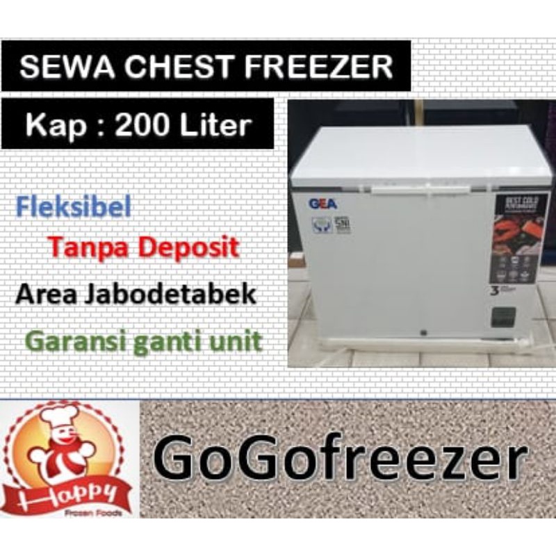 Sewa freezer 200 liter untuk 3 bulan PLUS FREE 1 Bulan