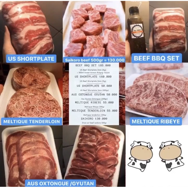 

US SHORTPLATE SLICE BEEF 1 kg SAPI HOTPOT BBQ SAIKORO MEDAN