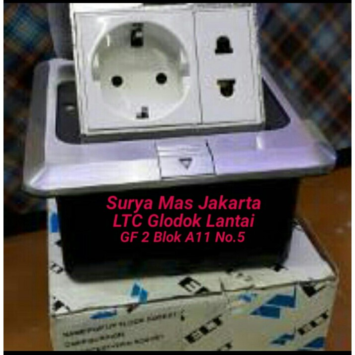 Jual Stopkontak atau stop kontak lantai floor outlet Arde + Universal 2