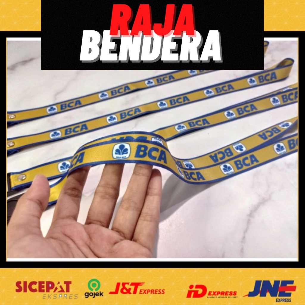 Lanyard Bank BCA-KUNING EMAS/ Lanyard Printing