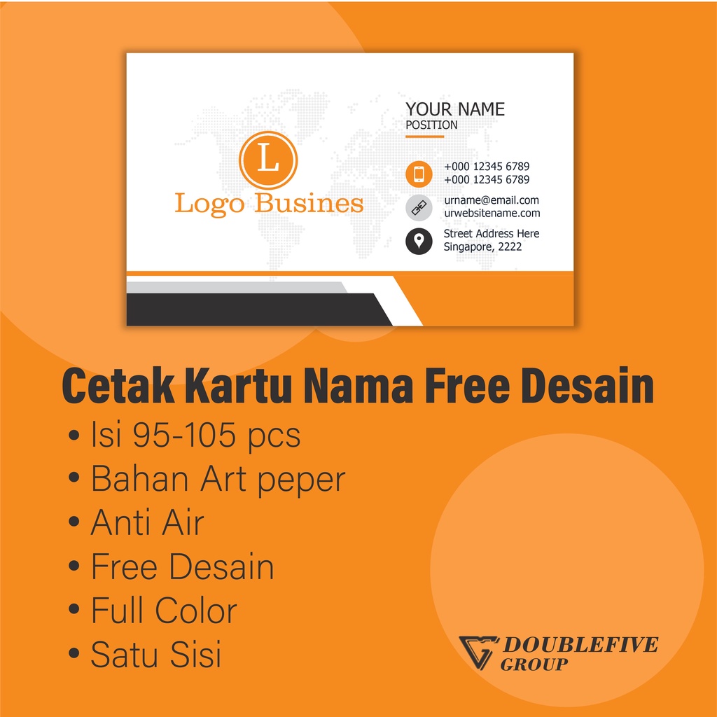 CETAK KARTU NAMA BERKUALITAS GRATIS DESAIN GRATIS BOX ( ISI 100 PCS )