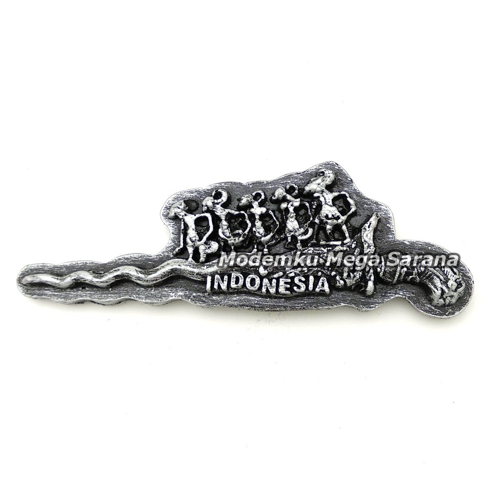 Magnet Kulkas Tempelan Rilief Keris &amp; Wayang Pendawa Lima