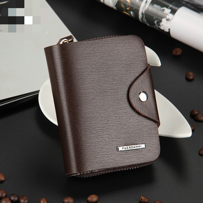 Dompet Pendek Kulit Dompet Pria Lipat Fuerdanni DXW01 Vertikal