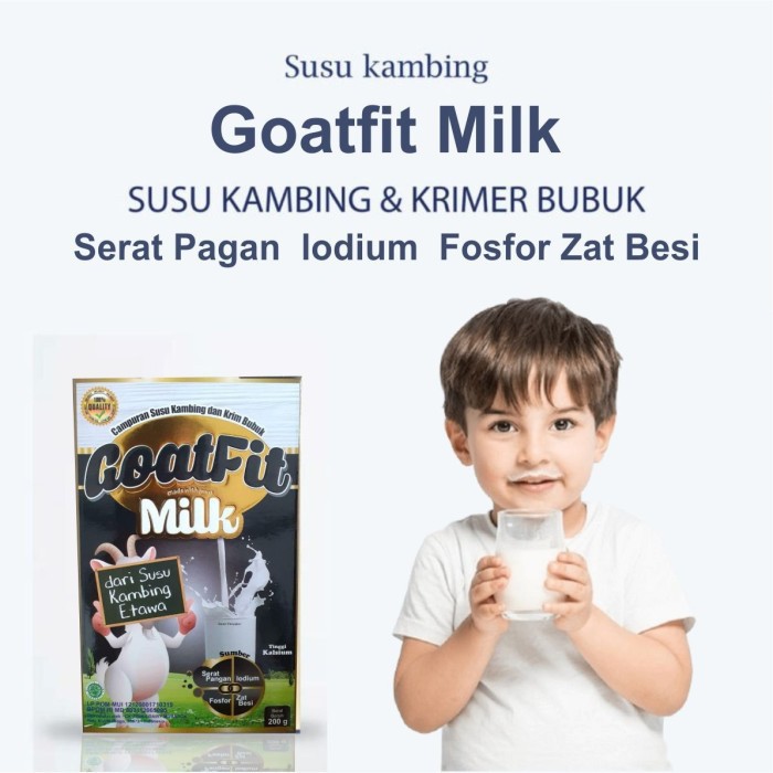 

Susu Goatfit Tinggi Kalsium Rasa Original 200gr / Tinggi kalsium padatan tulang