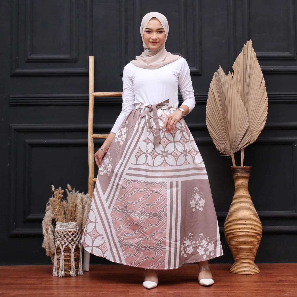 Rok klok batik warna pastel-1