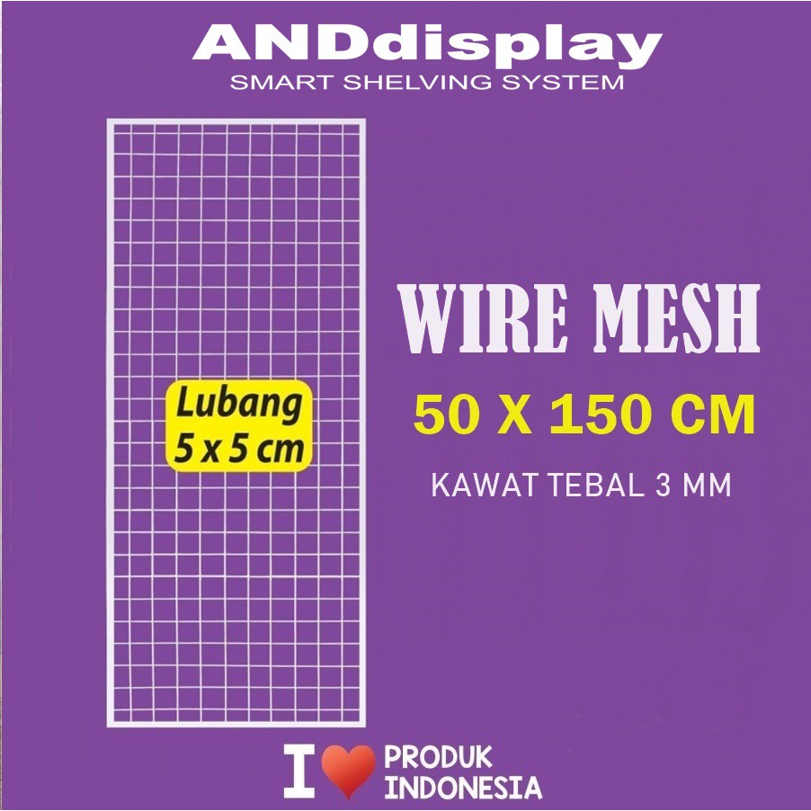 WIRE GRID MESH 50 X 150 CM - KAWAT JARING KOTAK - RAM DINDING BINGKAI