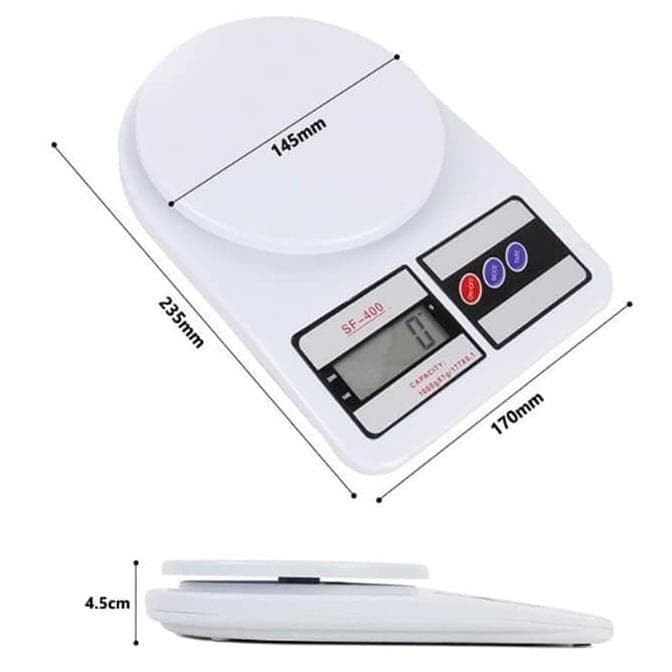 Timbangan Dapur Digital Electronik Kitchen Scale SF400 free baterai