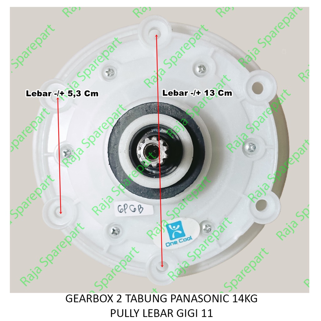 Gearbox Mesin Cuci 2 Tabung Panasonic 14kg Pully Lebar Gigi 11 GB29