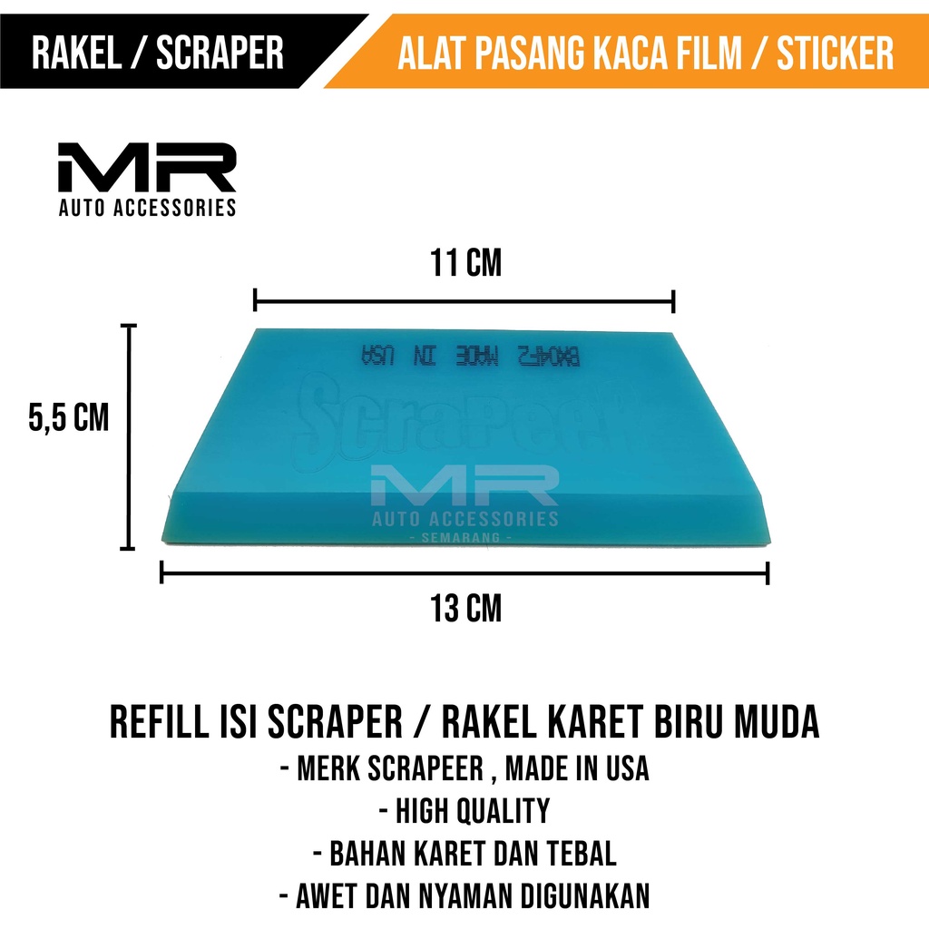 REFILL ISI RAKEL / WIPER KARET SCRAPEER ALAT PASANG KACA FILM / STIKER / WALLPAPER