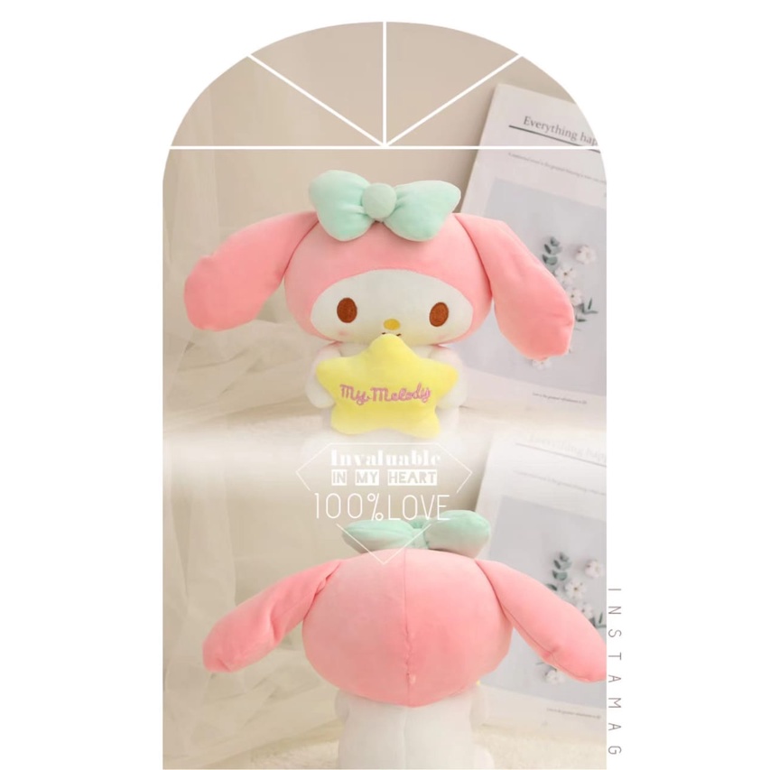 Boneka Cartoon  Pegang Star  Bahan Halus dan Lembut