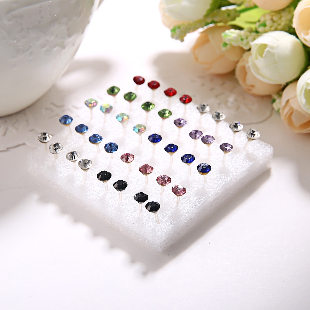 20 Pairs of Mixed Color Simple Combination Ear Stud Earrings Set Accessories Jewellery Fashion New Fashion Korean Cute Jewelry Earring Factory Wholesale