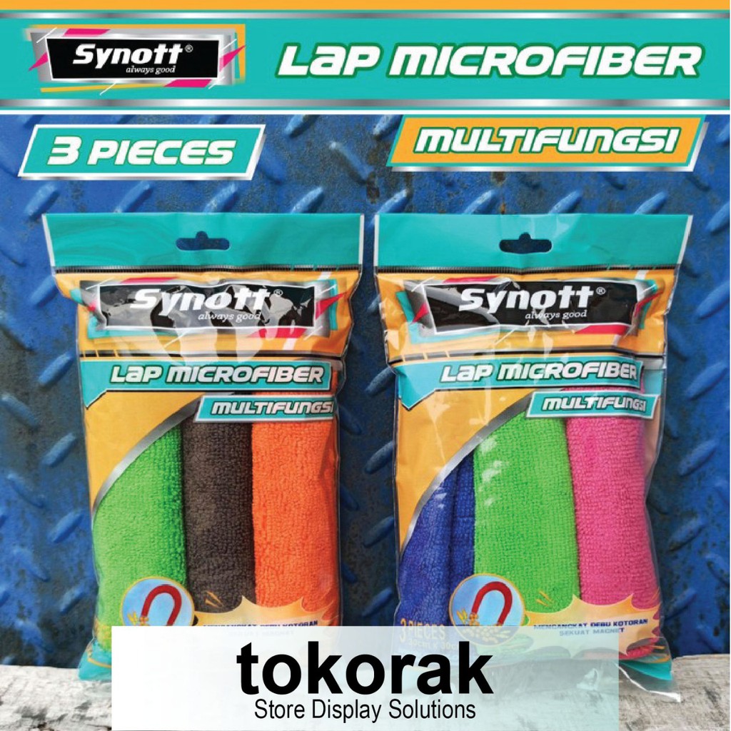 KAIN LAP MICROFIBER SYNOTT 3 PCS MULTIFUNGSI SERAP AIR MOBIL MOTOR