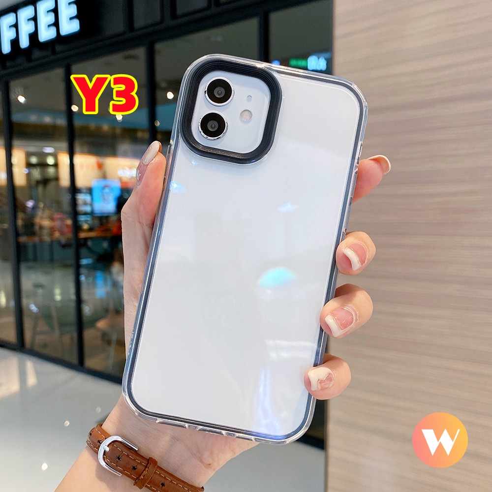 3 in 1 Soft Case Bumper TPU Shockproof Untuk Vivo Y33T Y15A Y21 Y20 Y11 Y12 Y17 Y15 Y15S Y1S Y12i Y20i Y30 Y50 Y21 Y30 Y33 Y30i Y21S Y01S Y21