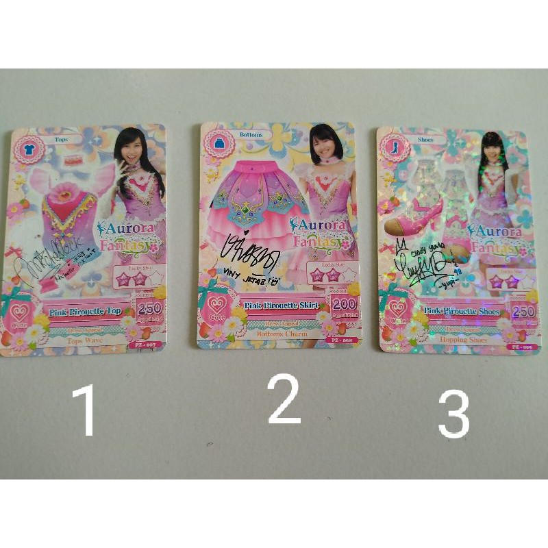 Kartu aikatsu "AURORA FANTASY" + Tanda tangan JKT 48