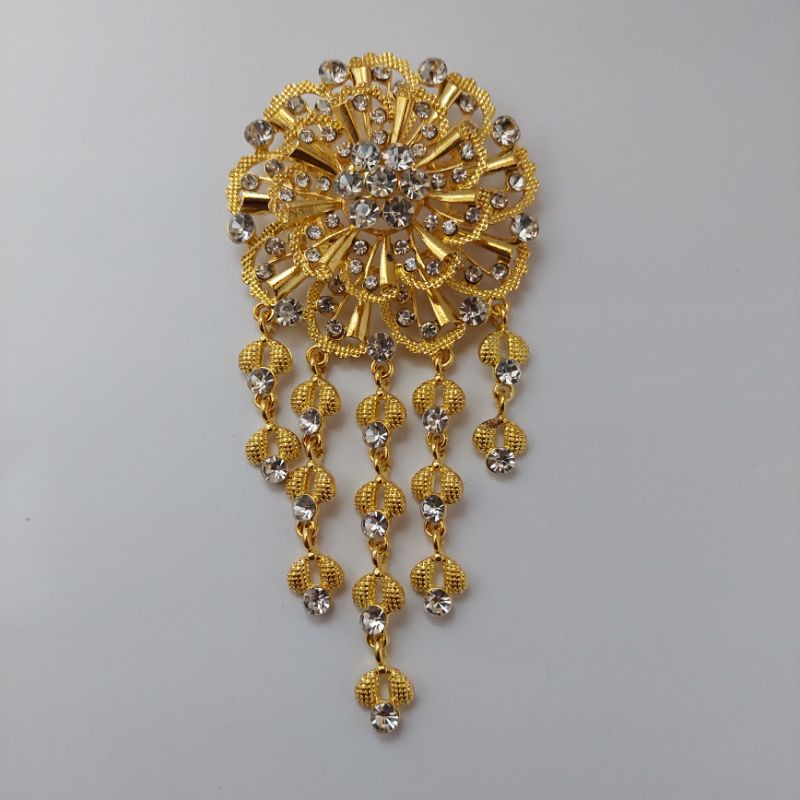 Bros kebaya Bros mata bros kutubaru Bros kebaya bunga-B kuning