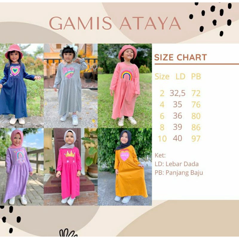 PROMO 7.7 Gamis Ataya 1-10 Tahun dengan Kaos Premium Smilee Pakaian Muslim Anak - BAJU LEBARAN ANAK