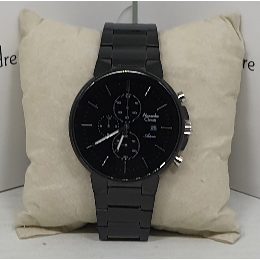 Alexandre Christie Ac 6462 Full Black Jam Tangan Pria Original