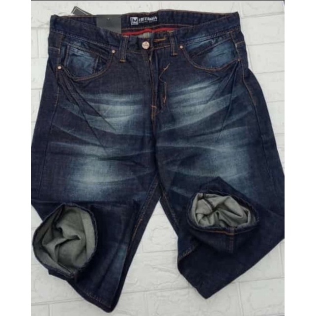 Celana jeans denim sembur standart/ slim fit .Pria/Remaja terbaru size ;27-32