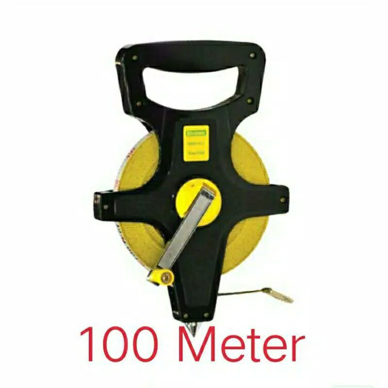 Krisbow Meteran Gulung 100 Meter Measuring Tape Roll 100m 50m 30m Fiberglass Rol