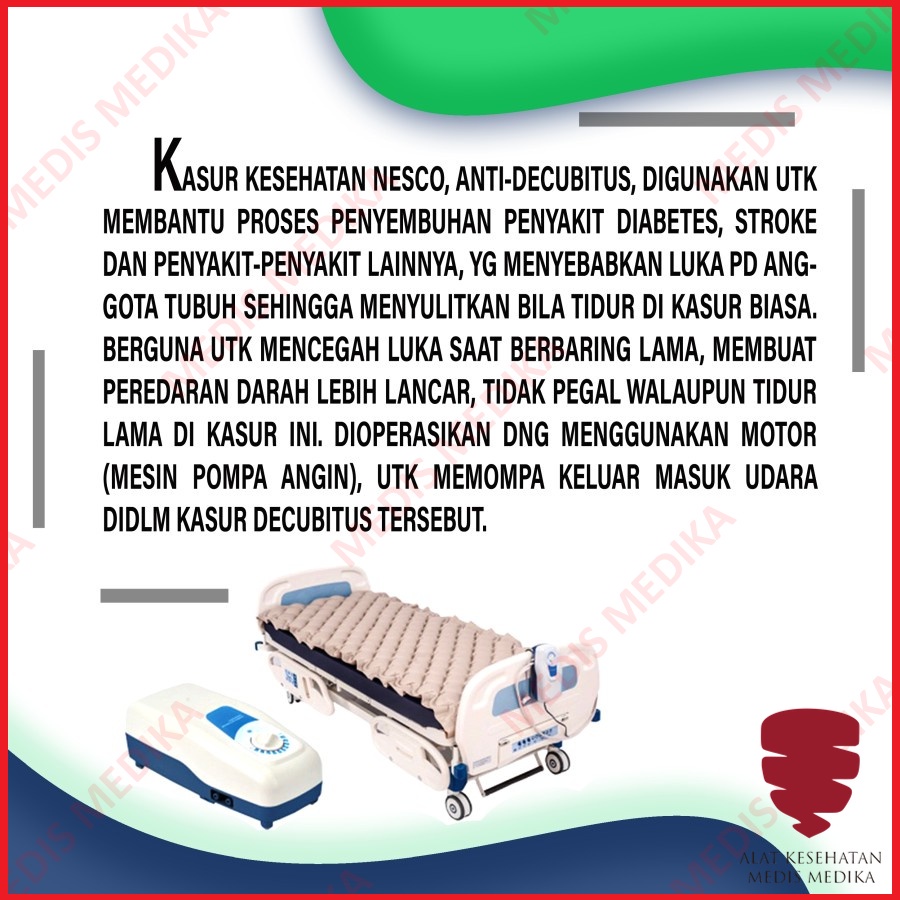 Matras Anti Decubitus 2500VF Nesco Matrass Luka Dekubitus Kasur Angin With pump 2500 VF