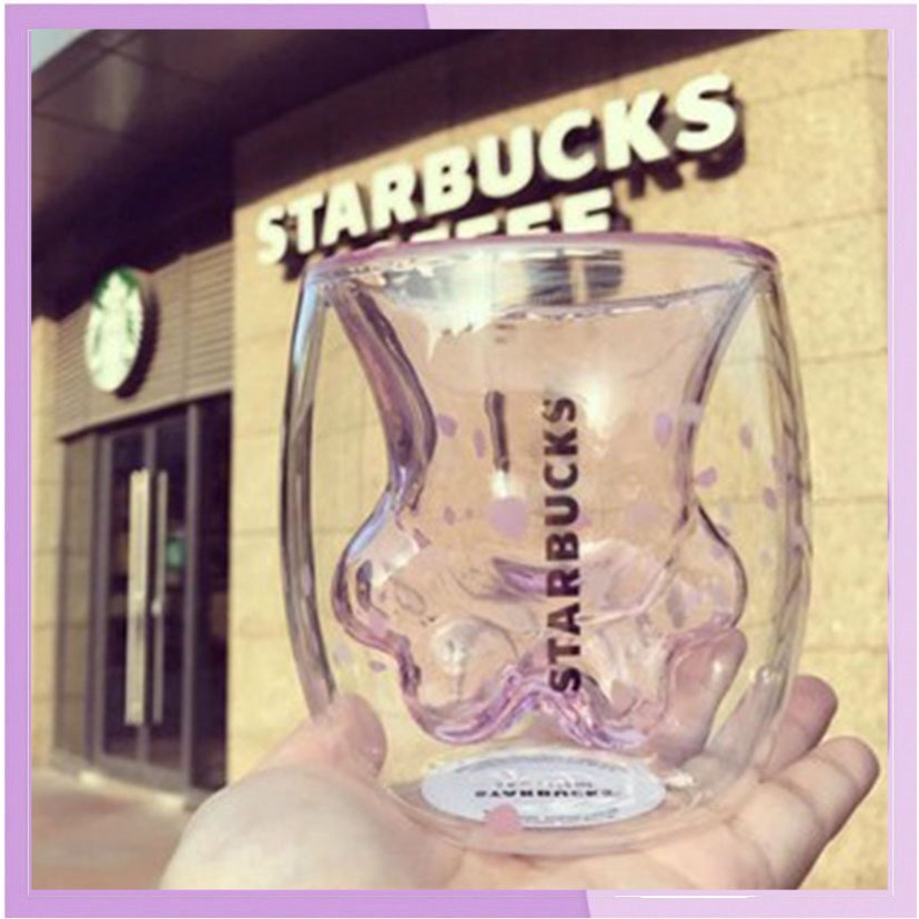 Sakura Cat Paw Glass Starbucks Original - Gelas Cakar Kucing Sakura Starbuck Unik 60 oz