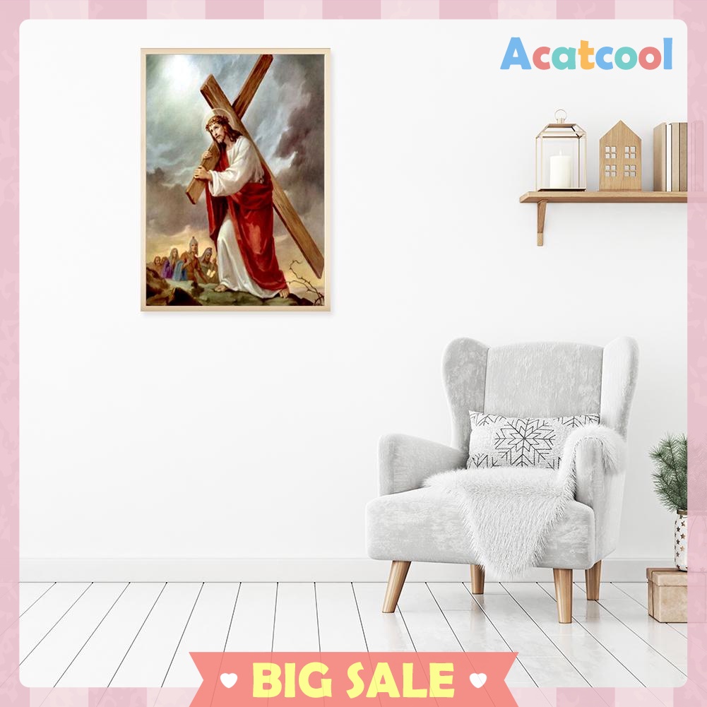 5D DIY Full Drill Diamond Painting Cross Religious Cross Stitch Embroidery