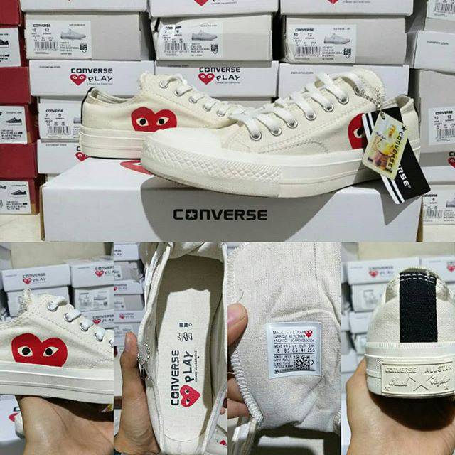 Sepatu Converse Play 70s Chuck Taylor Fullwhite Super Import Premium