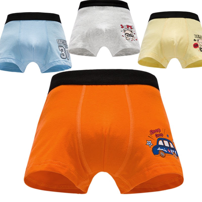 3PCS Anak Laki-laki Celana Dalam Katun Baru Nyaman CD Fashion Boxer