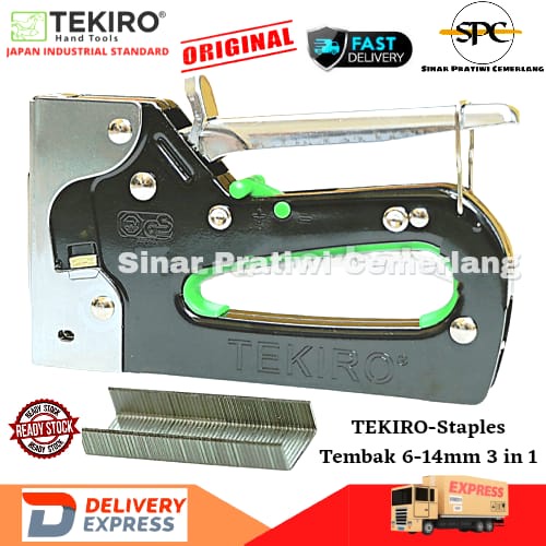 

TEKIRO Staples Tembak 6-14mm Staples Gun Tacker 3 in 1 GT-SG1672 Original