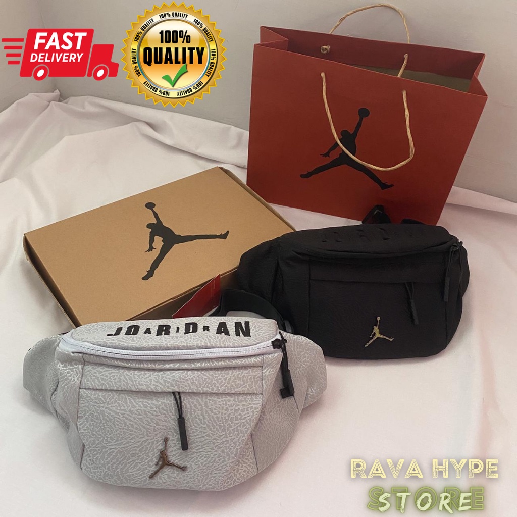 Waistbag Jordan Burst Crack FULLSET / Tas Selempang Tas Jordan Tas Kulit