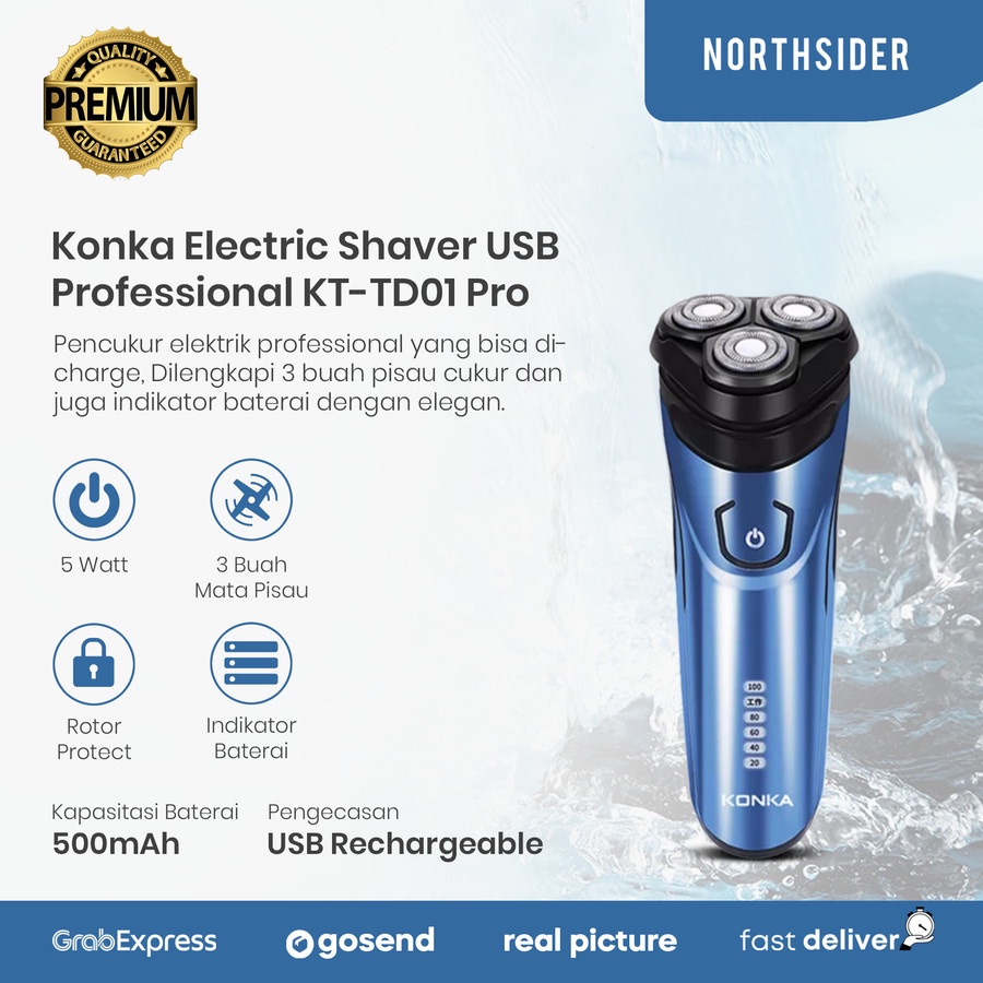 KONKA Electric Shaver Pro | Pencukur Kumis Jenggot - KT-TD01 Pro