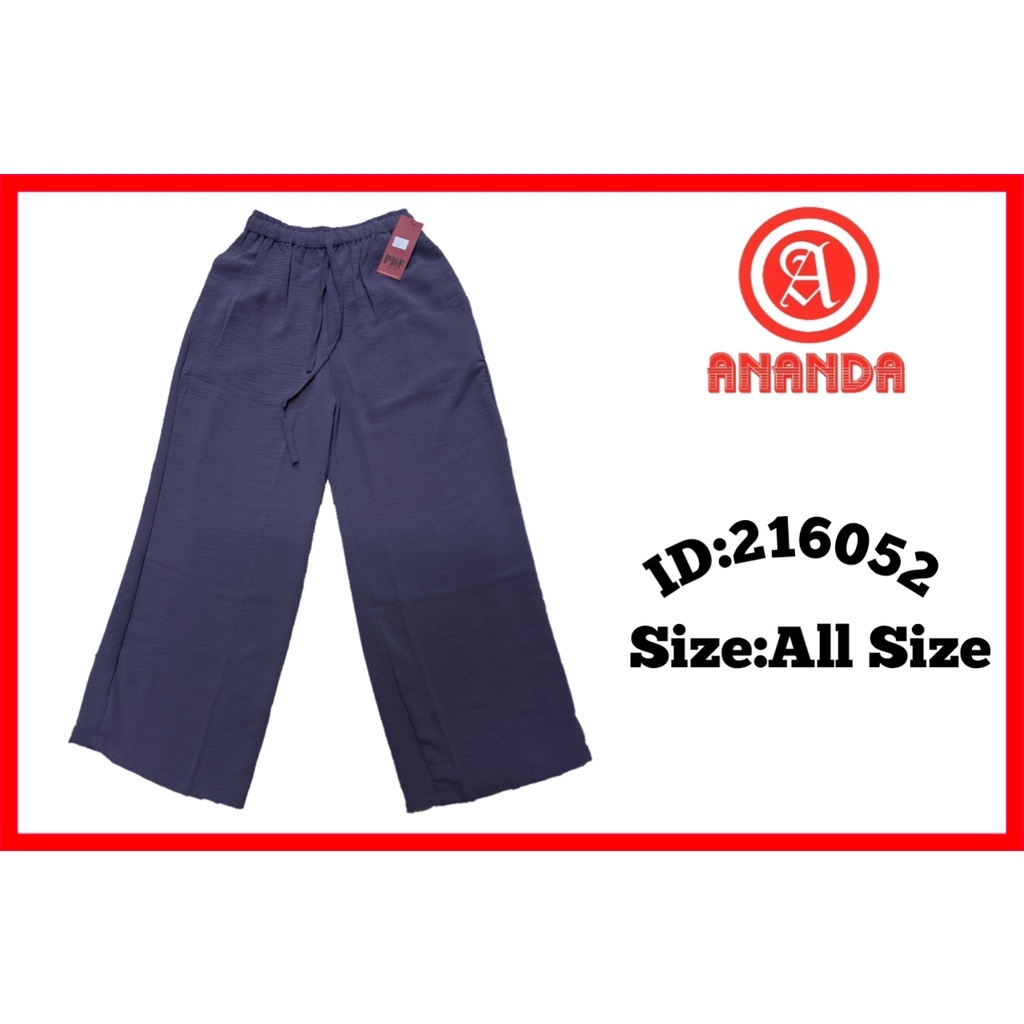 celana panjang wanita dewasa pdf warna polos kulot all size.