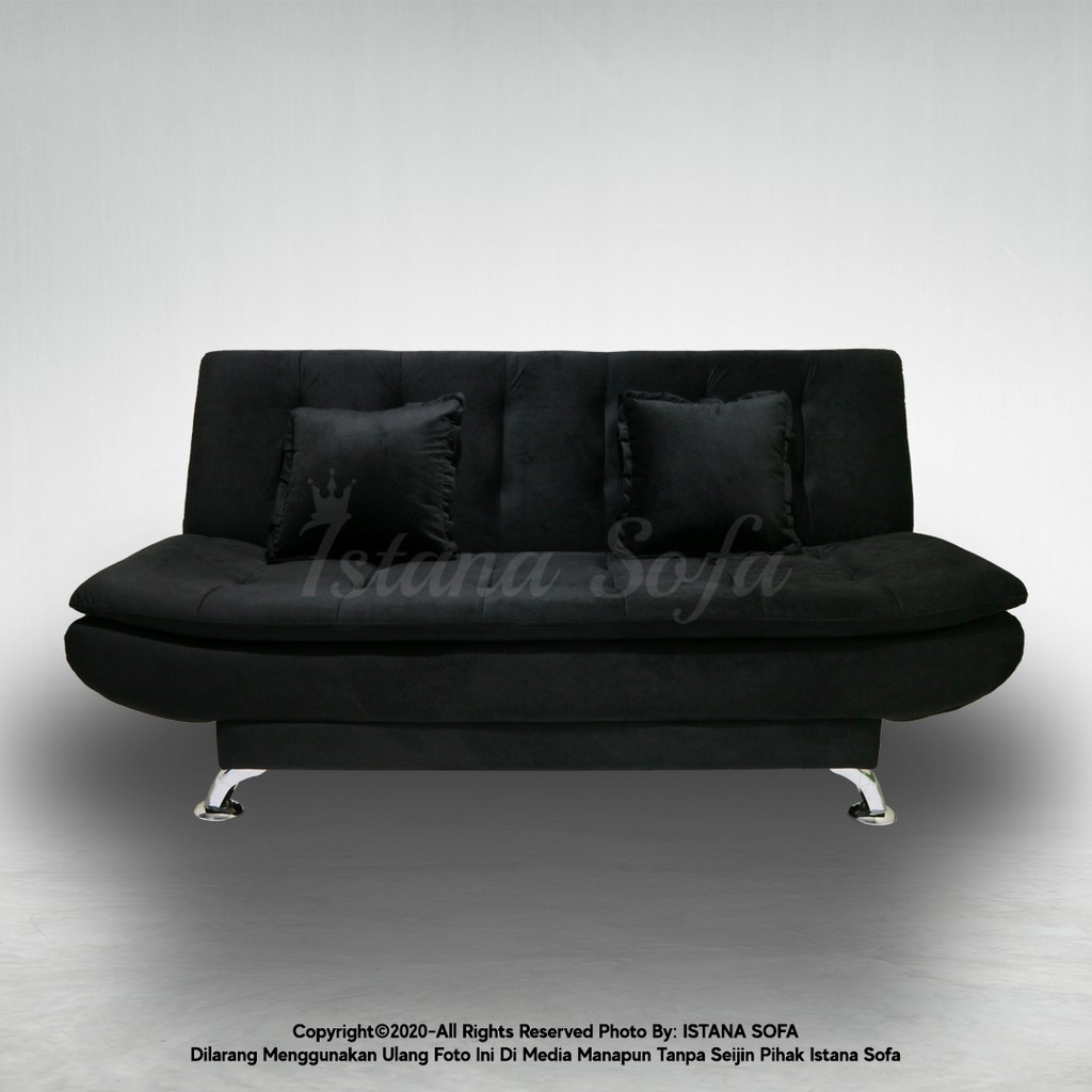 Sofabed / Sofa bed Amarist Minimalis Suede Hitam