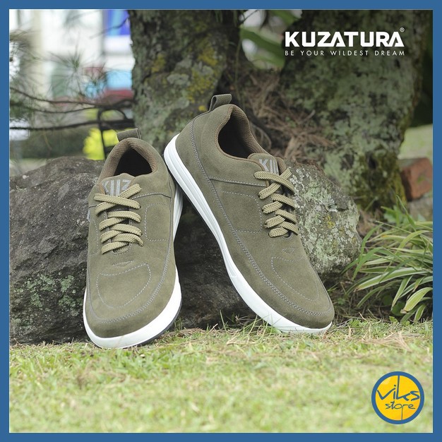 Sepatu Sneakers Pria Cowok Tali Style Casual Distro Kuzatura Original Suede Lokal Premium Elegan