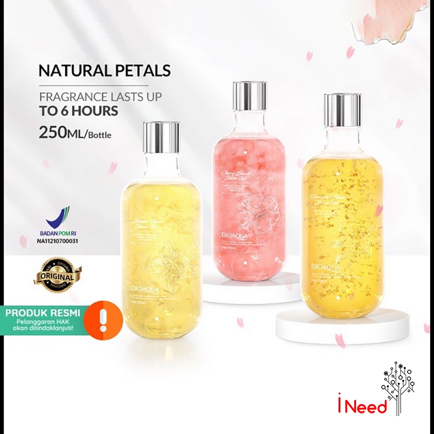 (INEED) BIOAQUA Shower Gel Abstract Fresh Petals 250ml - Jasmine Flowers/Osmanthus/Cherry Blossom