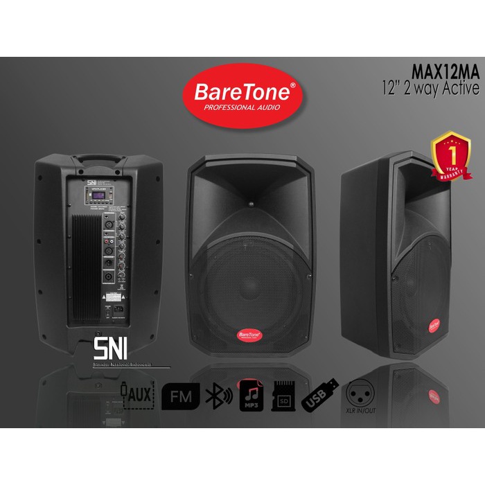 SPEAKER ACTIVE BARETONE MAX12MA ORIGINAL 12 INCH AKTIF MAX 12 MA